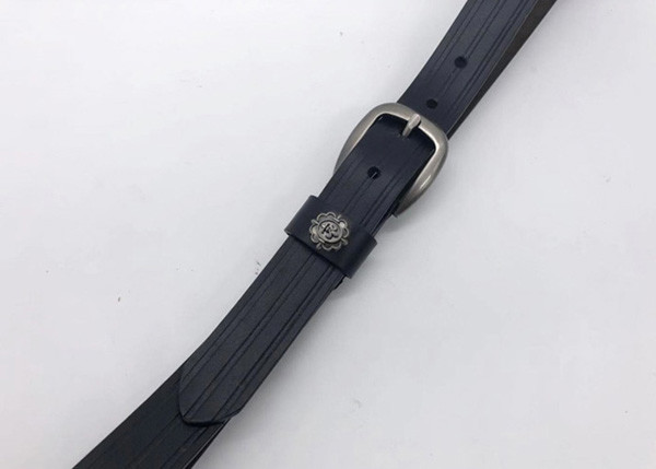 Мягкие женщины кроют кожей поясы с выбитой линией картиной почистили пушечный металл щеткой Bucklee 2.0CM широко