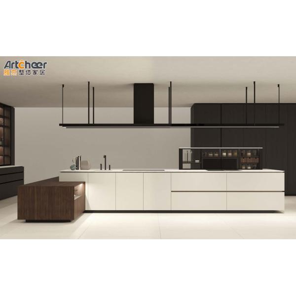 Mail Packing N Kitchen Cabinet with Wood Unit Wall Cabinet and Island in White Color