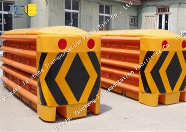 Anti impacto 2560mm x 1220mm x 900mm da barreira amarela do coxim do impacto da estrada