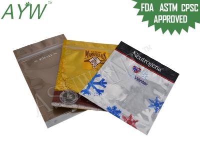 Zíper dos malotes da folha do PVC Mylar mini para o armazenamento facial cosmético coreano da máscara