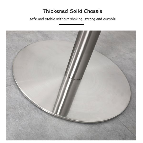 Minimalist Outdoor Leisure Stainless Steel Small Round Table Bar Dining Restaurant Table