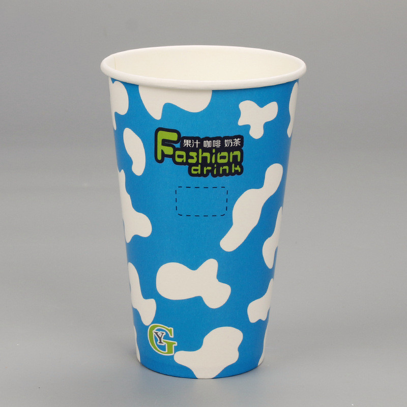 Single Wall Takeaway Paper Cup with Sleeves and Lids 32oz /1000ml Custom Coffee Plastic Free