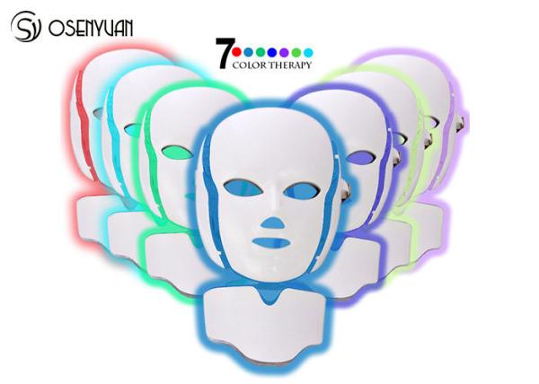 7 Colors LED Light Therapy Face Mask SPA Facial Rejuvenation / Anti Eye Wrinkles