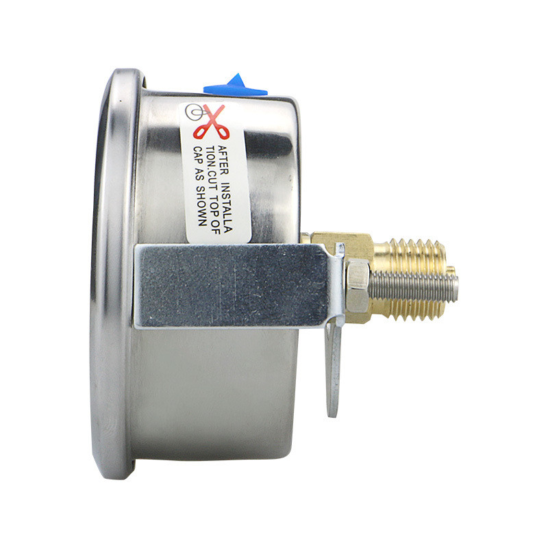 60mm 60bar 304SS Back Threaded Connection Manometer Bourdon Tube Clamp-On Pressure Gauges