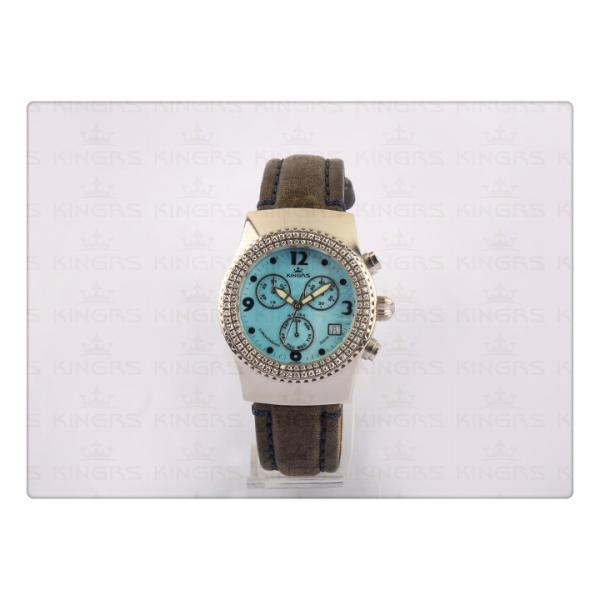 Luxury Multifunction fashion watches for women , 38.0mm light blue dial