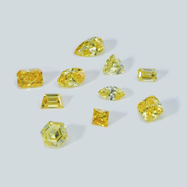 Yellow Radiant Cut 0.5carat- 2.5carat Lab Grown Diamond HPHT CVD Diamond Fancy Yellow Color VVS VS 3EX LooseDiamond IGI  GIA