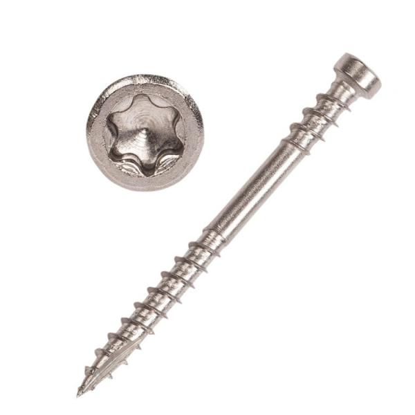 Flat Head Torx Drive Double Thread Type 17 A2 A4 Stainless Steel Composite Decking Screws