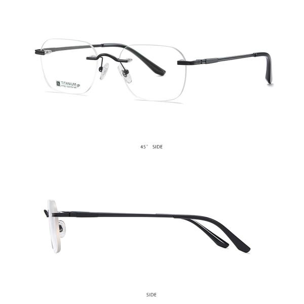 Свет ультра облегченного без оправы Очки титана анти- голубой прочный