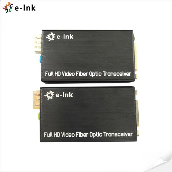 Mini-type DVI Fiber Optic Extender with external stereo