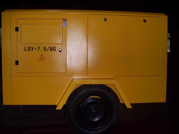 Diesel Powered Moveable Portable Screw Air Compressor For Mining LGCY-6/7
