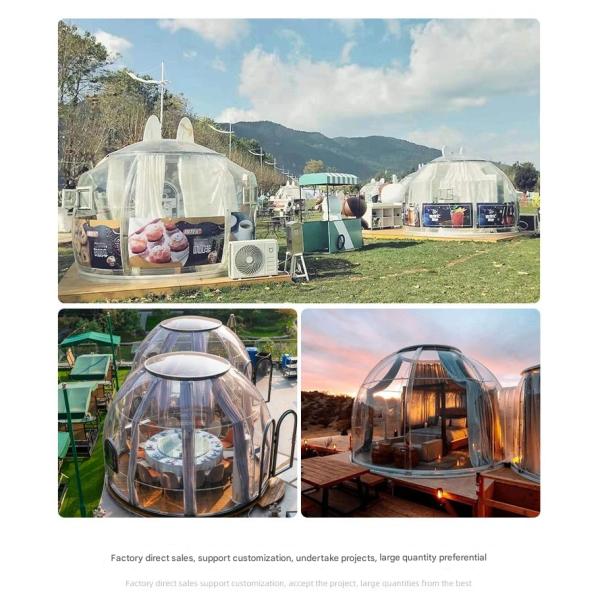 PC Outdoor Bubble House Combination for Camping Hotel Homestay Bar and Transparent Yurt Tent