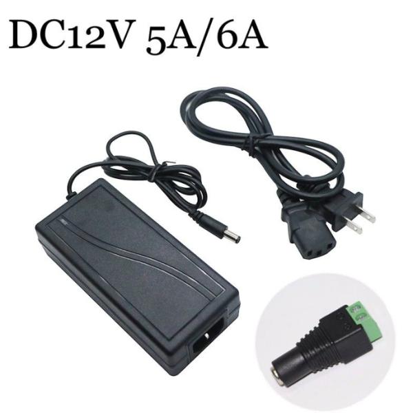 5.5*2.1 DC Connector 12v 5a 3 Pin Din Connector Power Adapter for US UK AU by C-Power