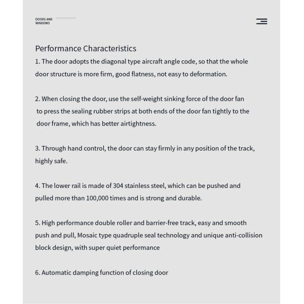 1.4 мм Алюминиевая толщина стенки Скейтовая раздвижная дверь Термальный разрыв Черный сплав Двухслойные панели