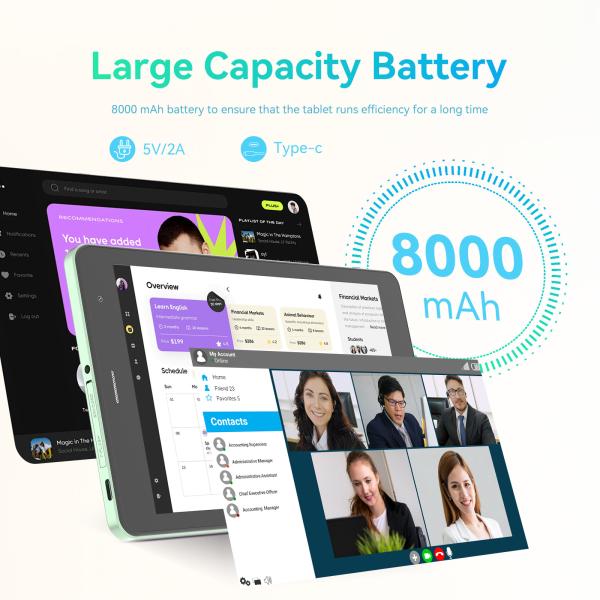C Idea High-Resolution Display 8 Inch Tablet Pc For Teens Education CM828 Green