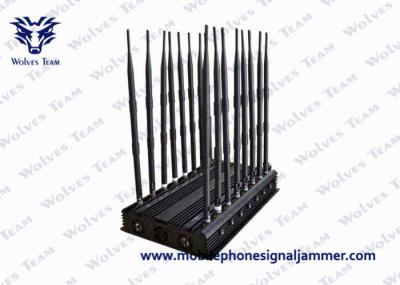 Desktop Adjustable 18 Bands 5.2G 5.8G WIFI Cell Phone Signal Jammer With Remote Control