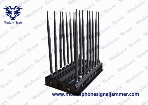 Desktop Adjustable 18 Bands 5.2G 5.8G WIFI Cell Phone Signal Jammer With Remote Control