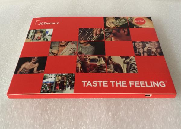 video display brochure 7'' LCD screen Coca cola brand advertising card video brochures card