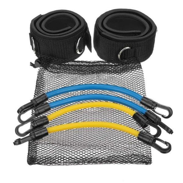 Red Latex Tube Rubber Exercise Elastic Crossfit Resistance Bands Set for Kinetic Speed Agility Training
