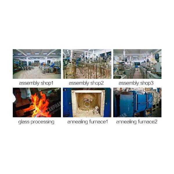 Реактор слипчивой Pyrex лаборатории нержавеющей стали 200W стеклянный