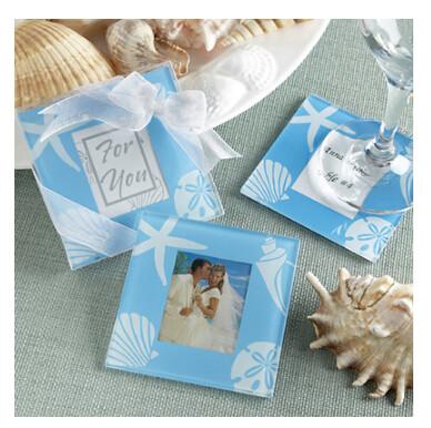 New creative promotion gift product wedding gift glass photo frame coaster cup cushion