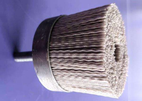 Rough Finish Aluminium Oxide Disc Sanding Brushes 65MM OD with Shank for Flat Surfaces