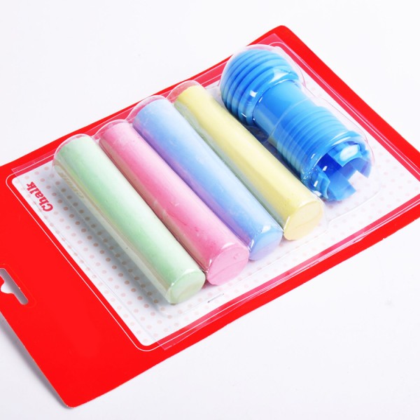 Drawing Chalk with Holder 4+1pcs Jumbo Color Chalk for Kids