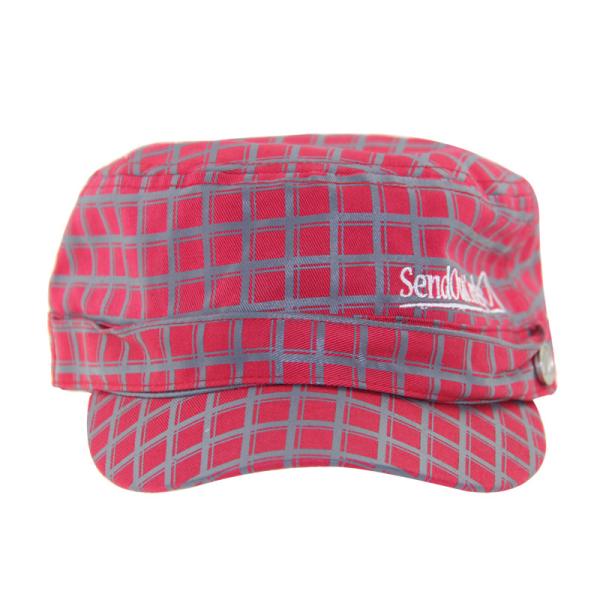 Custom Printing Embroidery Red Military Cadet Cap Curved Brim Type