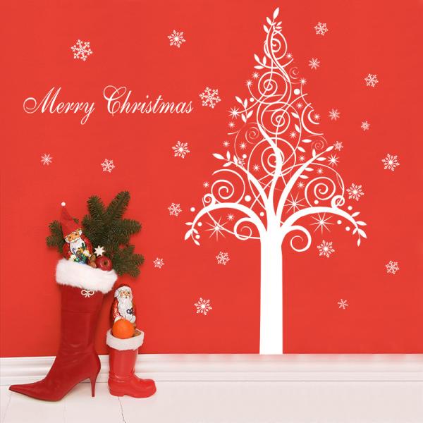 Christmas Tree David'S Deer Christmas Wall Stickers PVC Bedroom Decoration