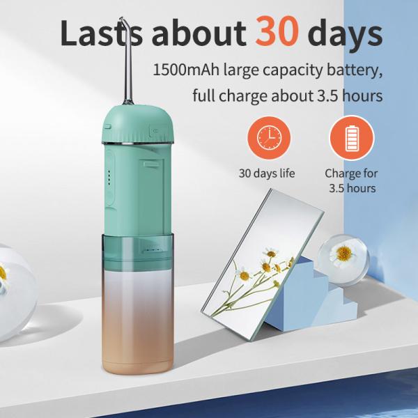 1250mAh Mini Oral Irrigation Device , Water Jet Mouth Cleaner With 160ml Water Tank
