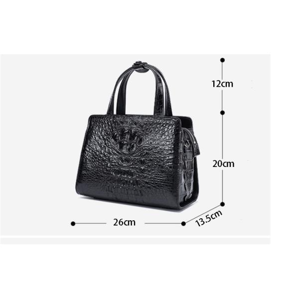 New zipper large capacity women's crocodile leather handbag for lady