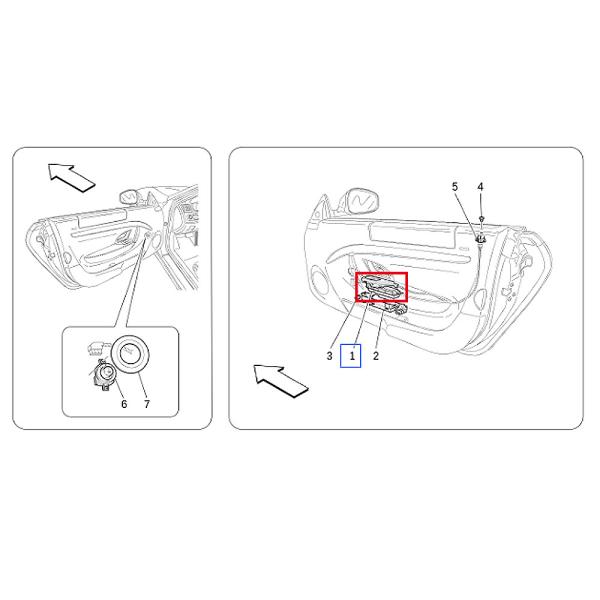 Pour Maserati GranTurismo (conduite à droite) Panneau de commutation avant gauche et droite de la fenêtre de la porte OEM 293426 215015