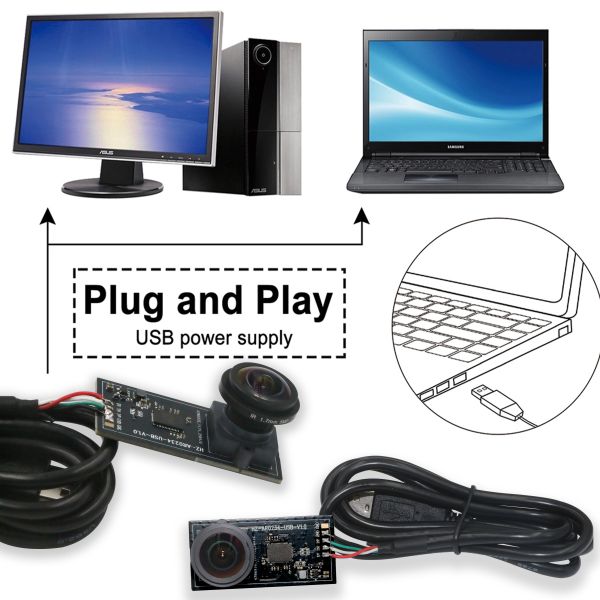 Full HD AR0234 2.3MP Global Shutter Color Mono Fixed Focus USB Camera Module 1080P