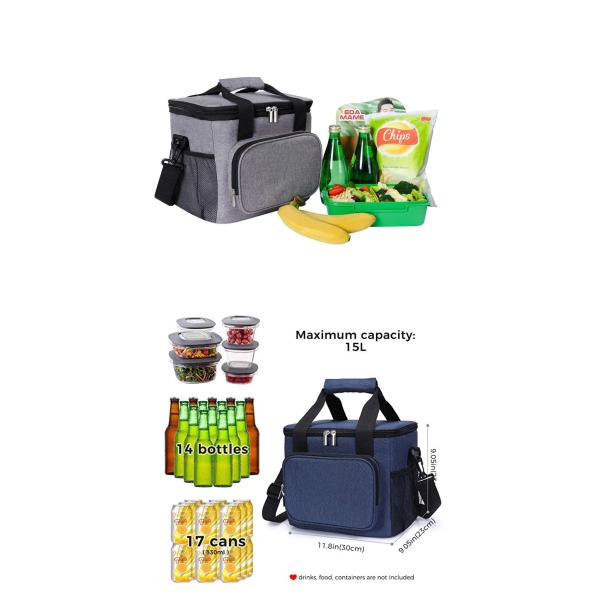 Oxford Lunch 15L Picnic Cooler Bag For Food And Drink