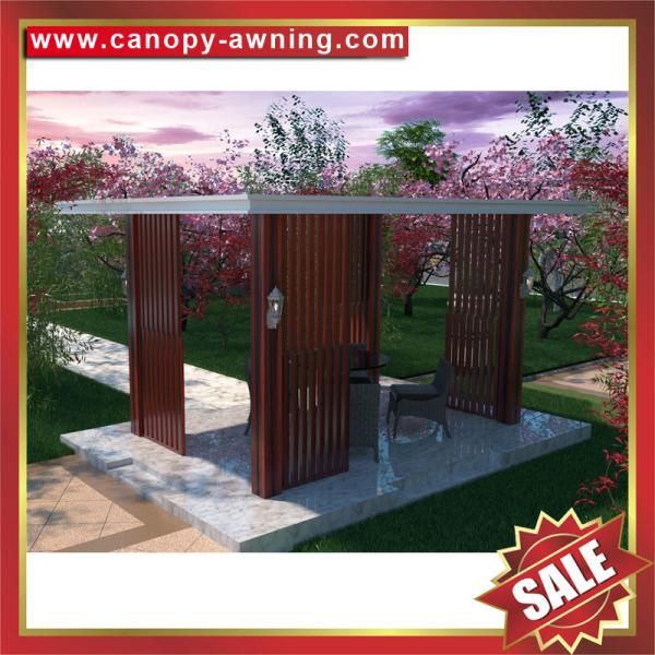 backyard garden park wood look Aluminum gazebo pavilion canopy awning sunshade shelter for sales