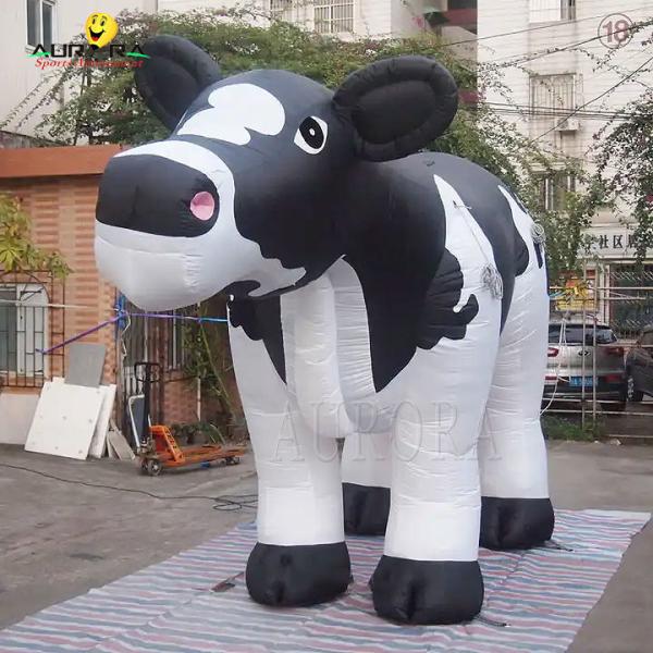 5m Length Giant Advertising Inflatables Dairy Cow For Promotion Exhibition