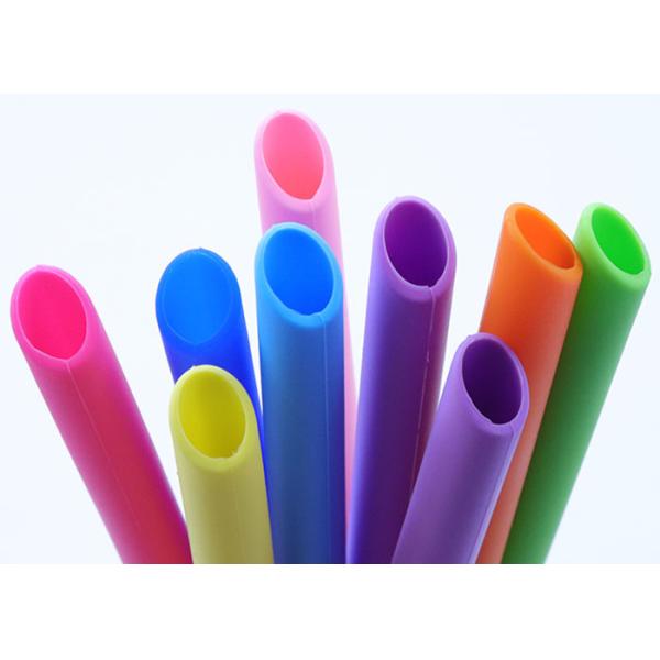 Hot Drink Reusable Long Slender Food Grade Silicone Straws With Cleaning Brushes