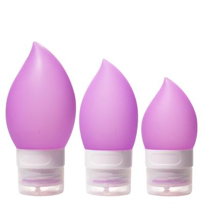 garrafas Squeezable do champô do curso do silicone da prova do escape 60ml