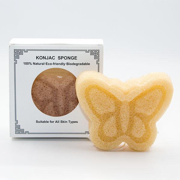 Esponja Konjac do banho da borboleta de MSDS