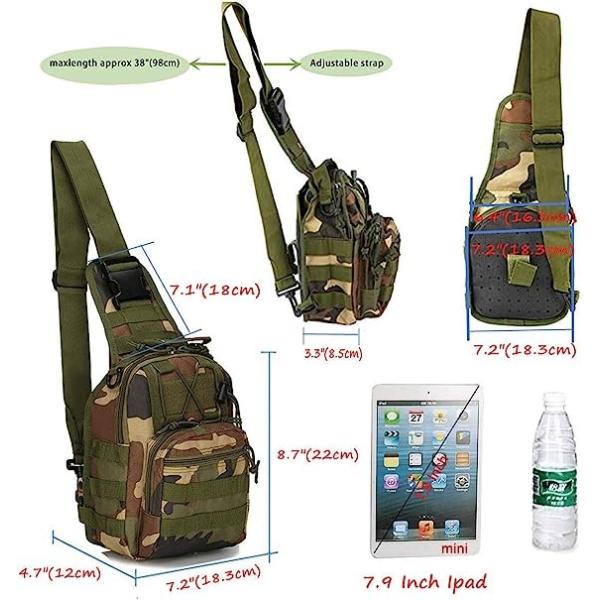 Tactical Shoulder Sling Bag Small Outdoor Chest Pack For Men Traveling, Trekking, Camping, Rover Sling Daypack