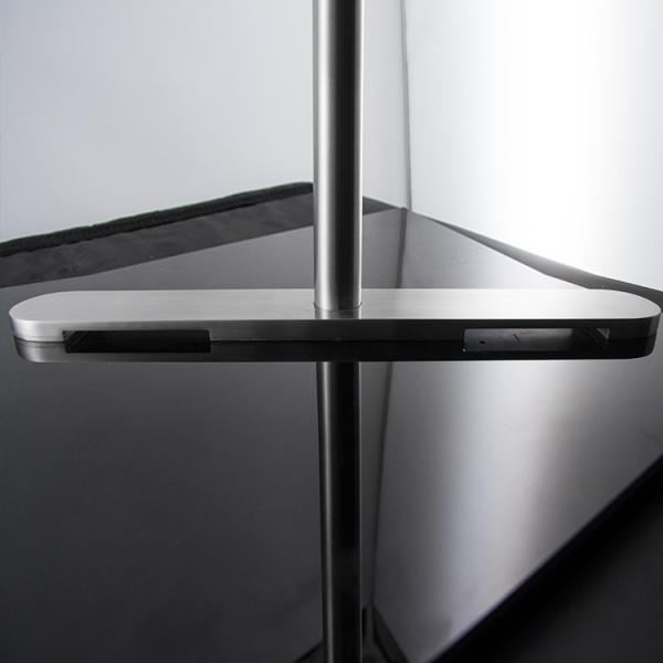 Stainless Steel Glass Pass Over Sneeze Guard With Shelf