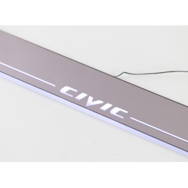 Honda Civic custom car door welcome LED lights auto light sill pedal