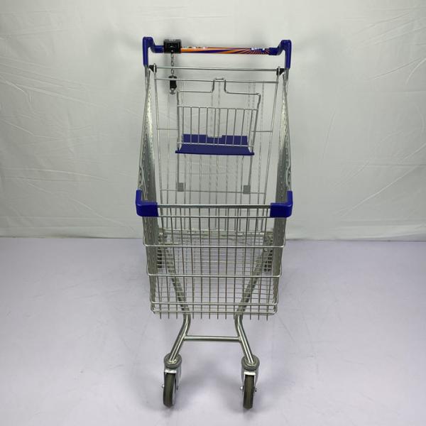 Octagonal Foot Steel Metal Shopping Trolley Cart Customized European Style