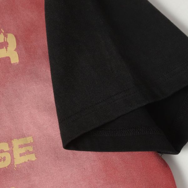 Customized Retro Vintage Gradient 100% Cotton Breathable Short Sleeve Men's Summer Loose Oversized Fit T-Shirt 280g Letter