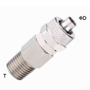 Pneumatic Tube Fittings Brass One Touch Push-on Tube Fittings Nickle Plated