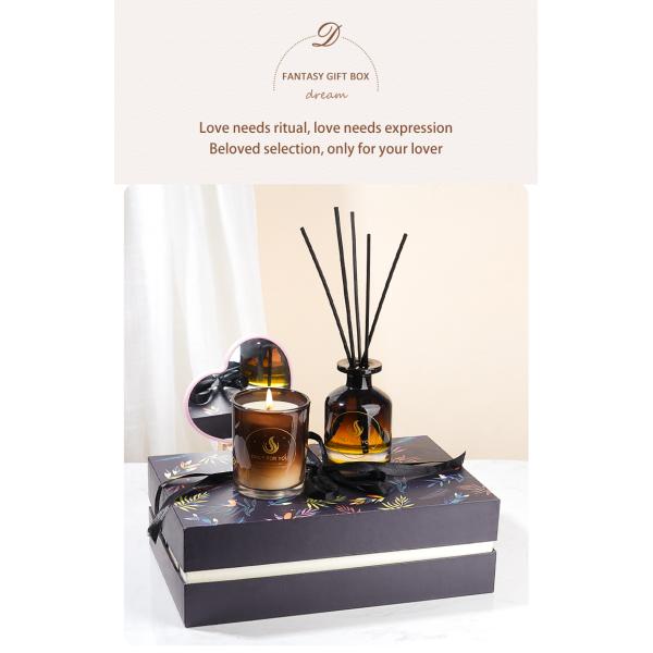 Custom Essential Oil Glass Aroma Reed Diffuser Occasion Design Set