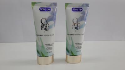 Coating Aluminum Cosmetic Packaging Oval Tube Silkscreen Printing On Silver Cold Stamping