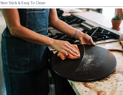 1.8g/Cm3 Black Glazed Non Sticky Cordierite Pizza Stone