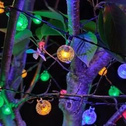 Solar String Lights Outdoor Christmas 8 Lighting Modes Fairy Waterproof Flexible Cord Perfect for Christmas Party Decor Garden