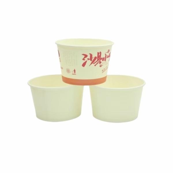 PE Coated Disposable Hot Soup Bowls For Snacks Salads 32oz 1000ml White Paper Bowl