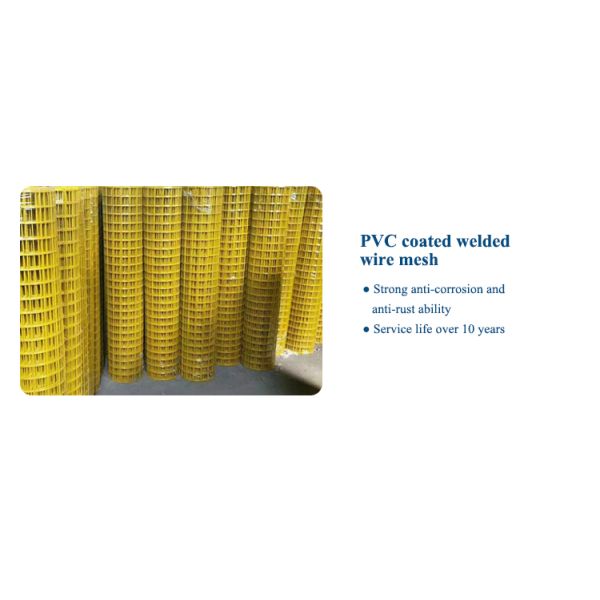 1/2 Inch Green PVC Coated Welded Wire Mesh Rolls Hardware Cloth